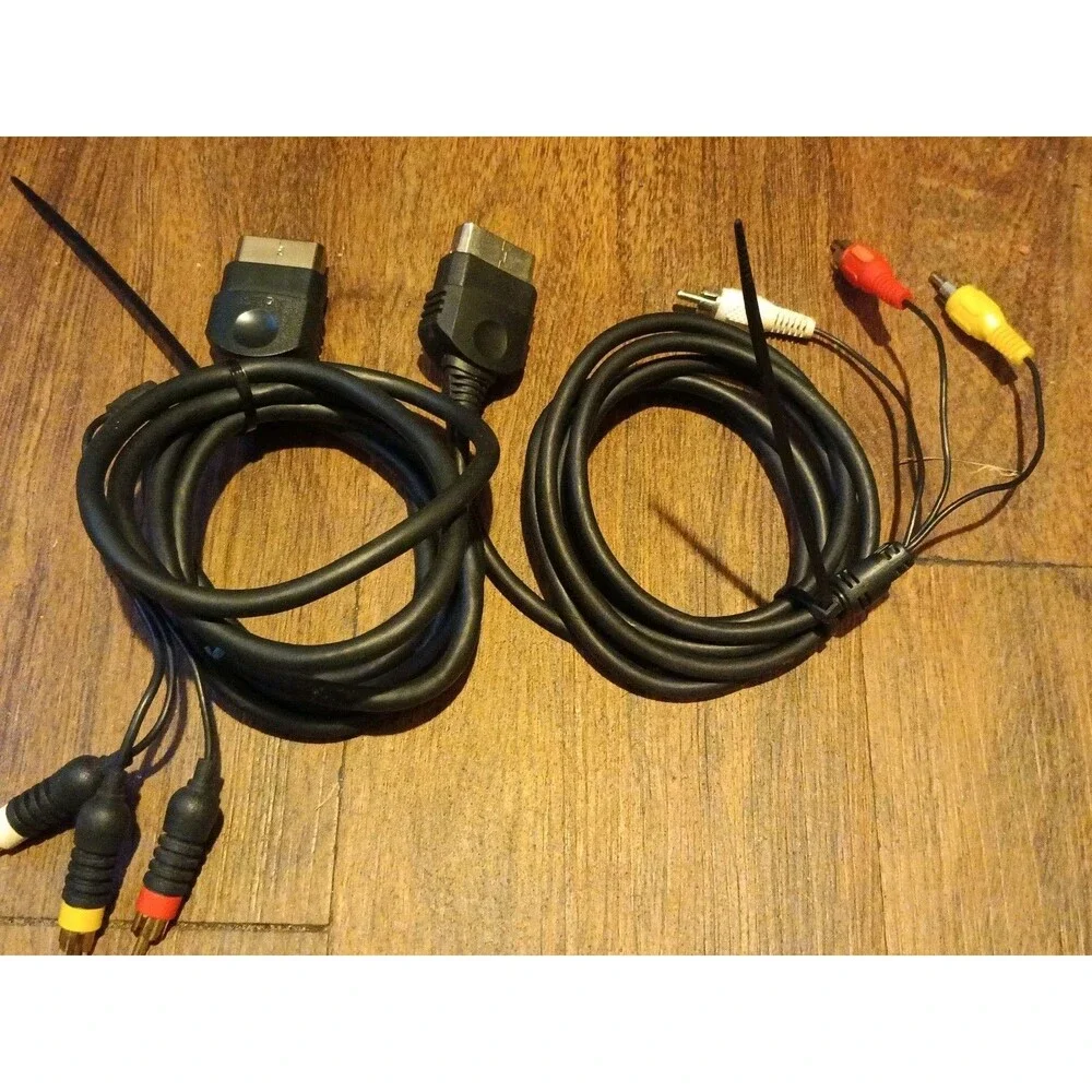Original Microsoft Xbox (OEM/Unbranded) A/V Cable Lot Of 2.